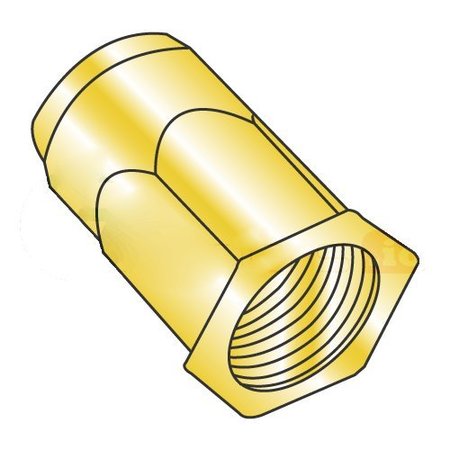 NEWPORT FASTENERS Rivet Nut, M6-1.00 Thread Size, 120.96mm Flange Dia., 14.36mm L, Steel, 2000 PK 106305